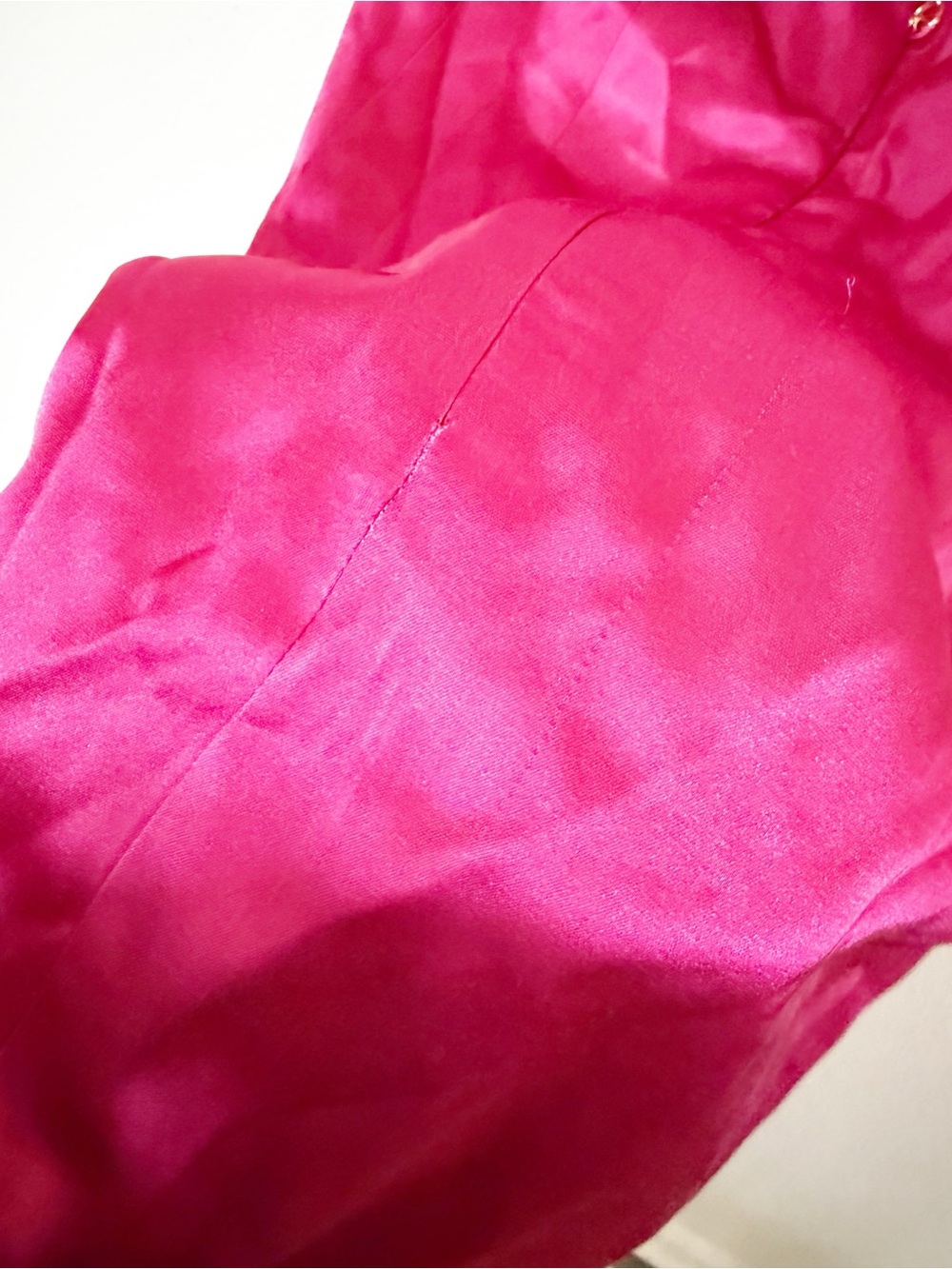 Nookie Sabine Satin Revolve Halter Mini Dress in Fuchsia Pink size large $329 - Picture 10 of 10